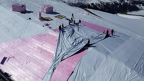 Schneedepot Resterhöhe