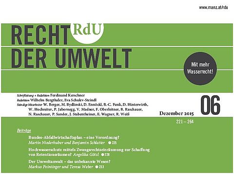Recht der Umwelt - Deckblatt
